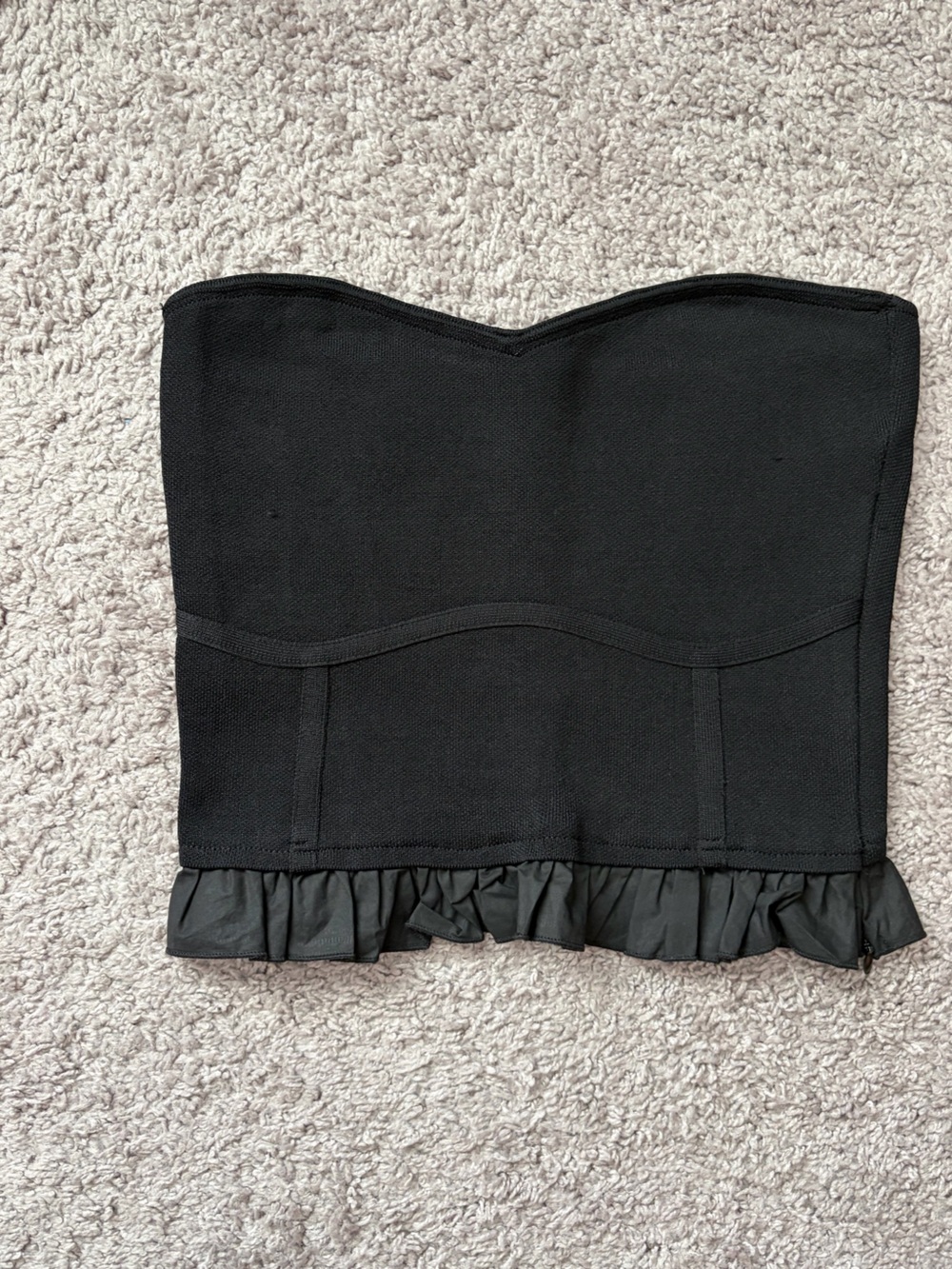 NWOT Altar'd State Black Strapless Bustier Top